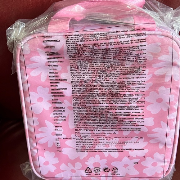 🆕Hurley Sequins Lunch Bag Box Hot Cold Insulated Flip 9”H 8”L x 4”D Pink Floral - Picture 7 of 8